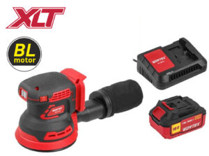 Аккум. эксцентриковая шлифмашина WORTEX COS 1218 E в кор. ALL1 XLT c акб и з/у в кор. БЕСЩЁТ.