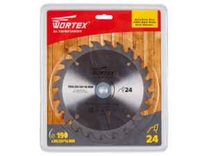 Диск пильный 190х30/20/16 мм 24 зуб. по дереву WORTEX