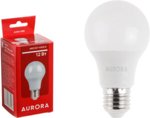 Лампа светодиодная A60 СТАНДАРТ 12Вт 230В E27 4500K AURORA