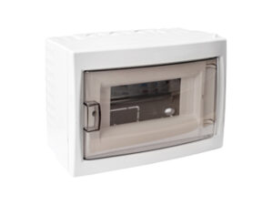 Бокс пласт. 8 модулей наружный с крышкой IP 20