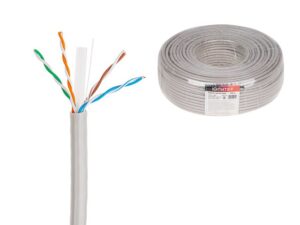 Кабель витая пара U/UTP Cat6E 4х2х23AWG (0.57мм) 100м