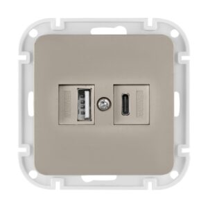Розетка с двумя USB-разъемами (скрытая