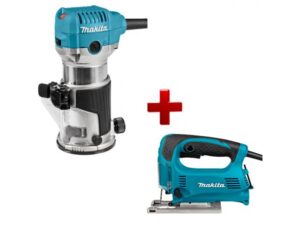 Фрезер кромочный MAKITA RT 0700 CX2 + аксессуары + АКЦИЯ лобзик 4329 в ПОДАРОК (арт. 4329)